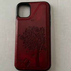 Red iPhone 11 wallet case